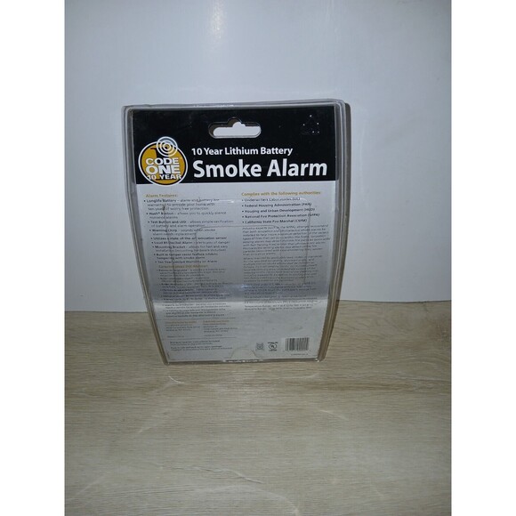 Code One Smoke Detector i9010 21009992 10 Year Battery W/ Ionization Sensor New - Picture 2 of 12